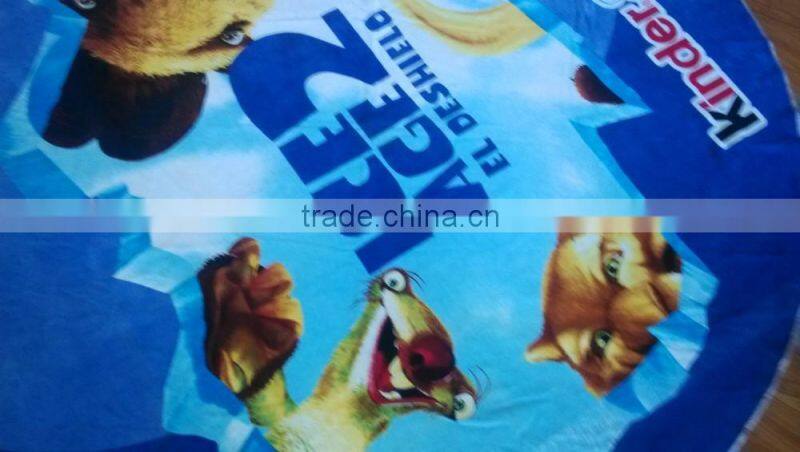 Carton printing design round beach towels wholesale