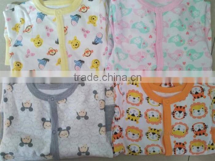 New Model Long Sleeve Organic Cotton Baby Rompers Wholesale Baby Clothes