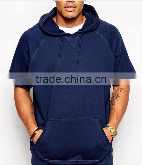 Oversized In men's short sleeve blank hoodie