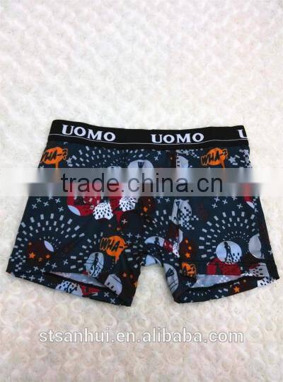 2015 men underwear wholesale/hot sale men's stylish printed sexy boxer brief