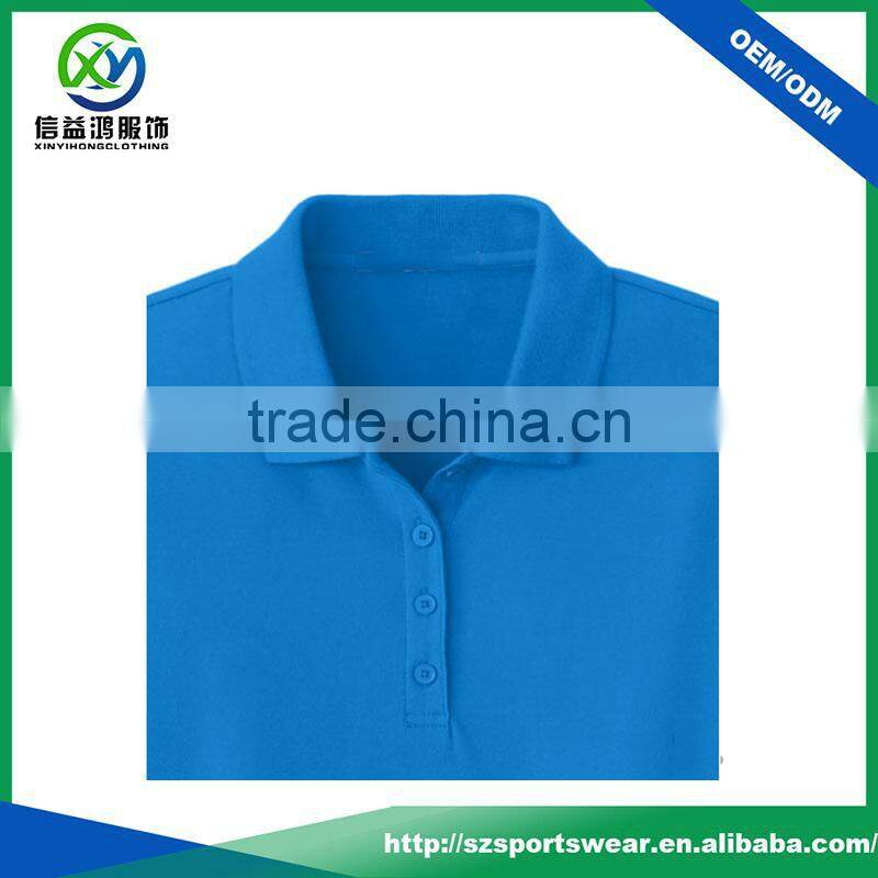 Classic design cotton spandex blend 4 button ladies polo shirt