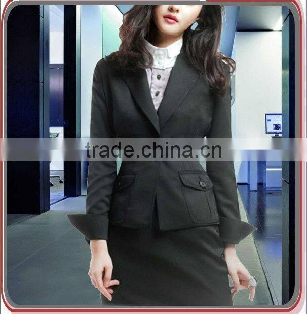 one button fashionable lady business suit