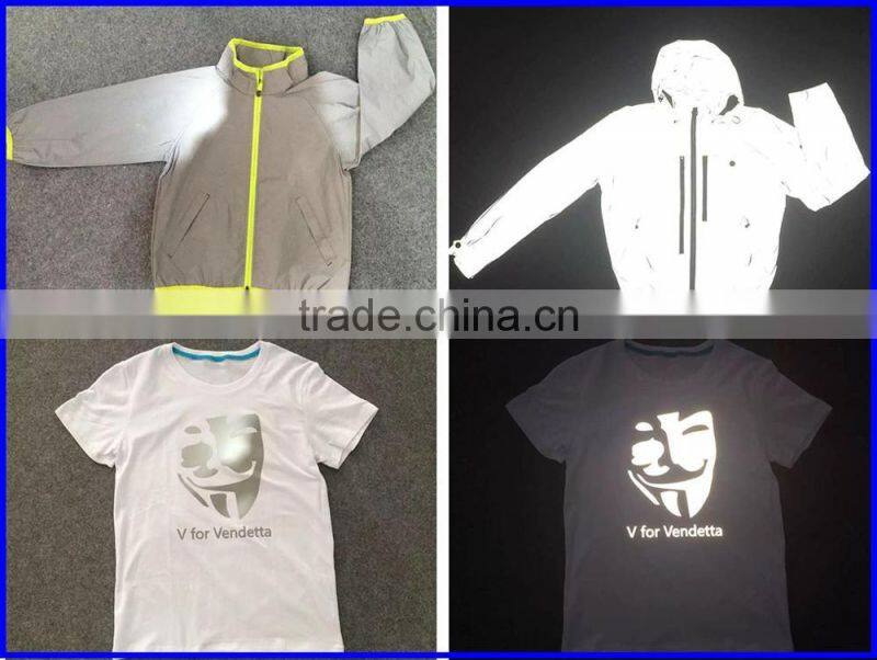 Relfective Policia with blue printing reflective letter be heated on vest for Spain market