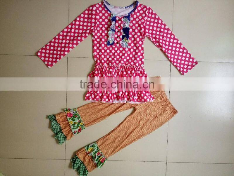 wholesale children's boutique clothing best selling products 2017 in usa rural style girl long sleeve suit