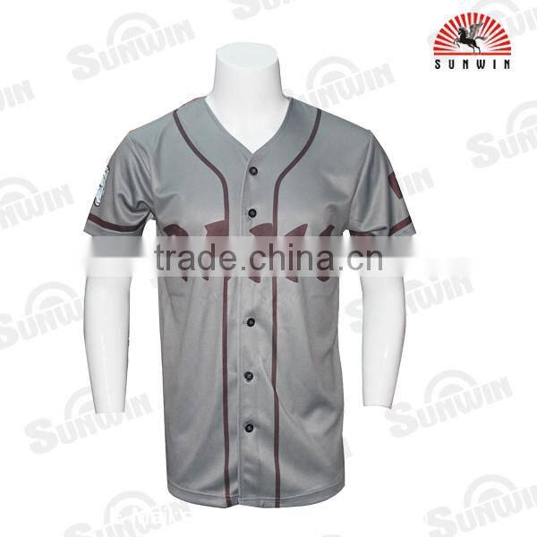 100% polyester blank custom baseball jersey