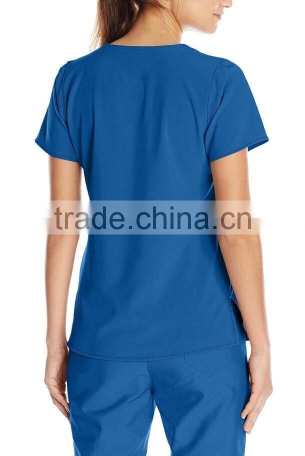 women's V-neck scrub top staff nurse uniform