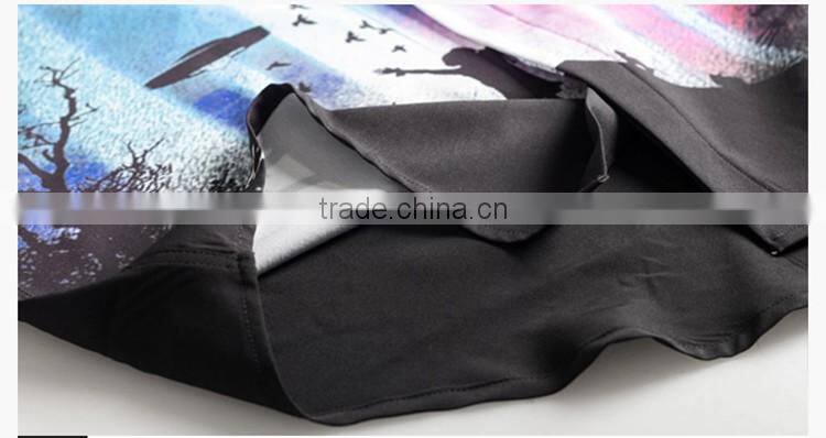 new design slim fit black shirt with printing , twill fabric printed man shirt,100% cotton long sleeve shirt