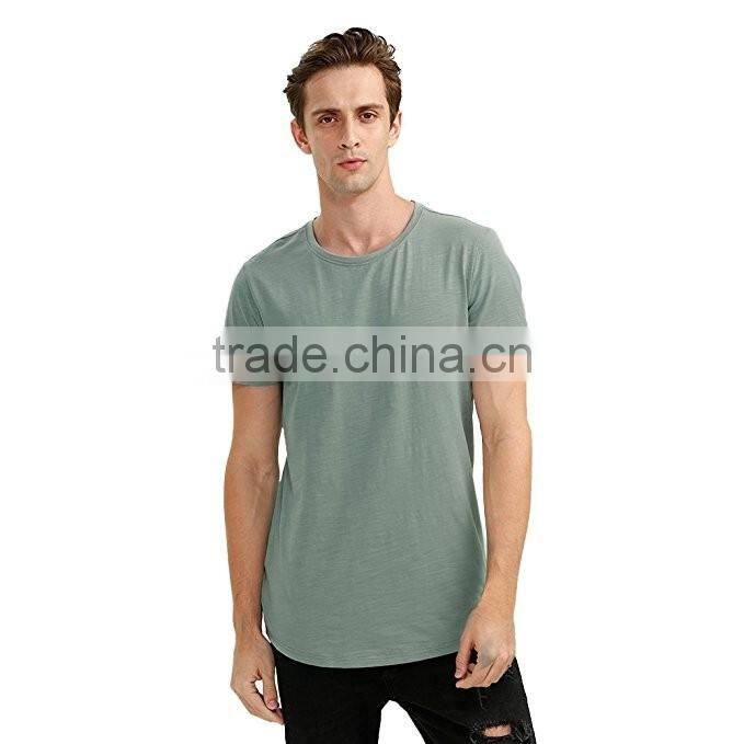 Men's Crew Neck Casual T Shirts Short Sleeves Soft Cotton slub cotton