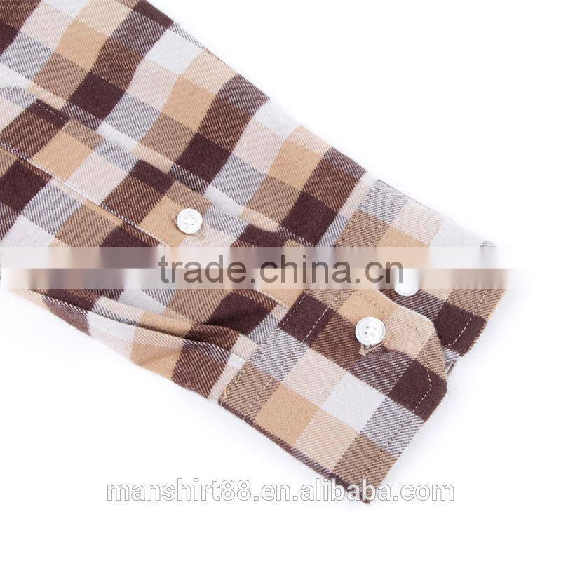 2016 spread collar long sleeve men's thick flannel shirts