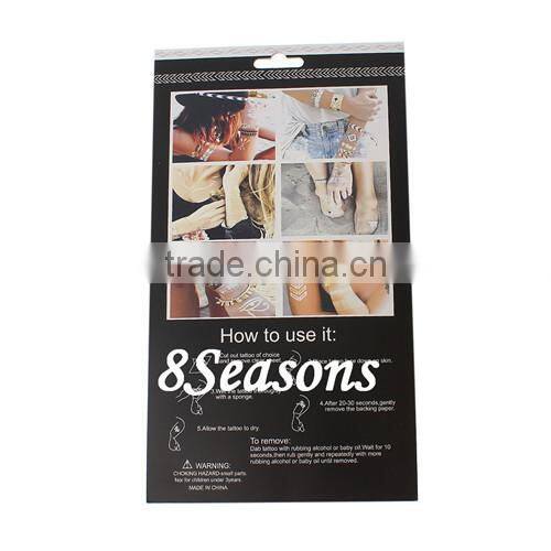 Best Selling Metallicluster Paper Temporary Tattoos Sticker For Body Art