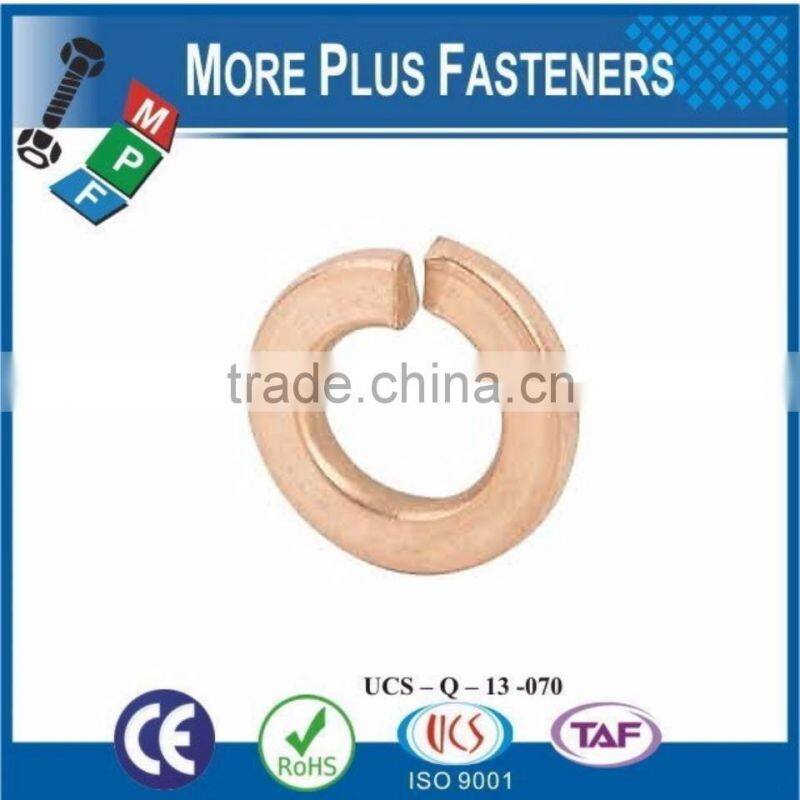 Made in Taiwan Silicon Bronze Medium Thick Stainless Steel Zinc Plated Steel Split Lock Washer