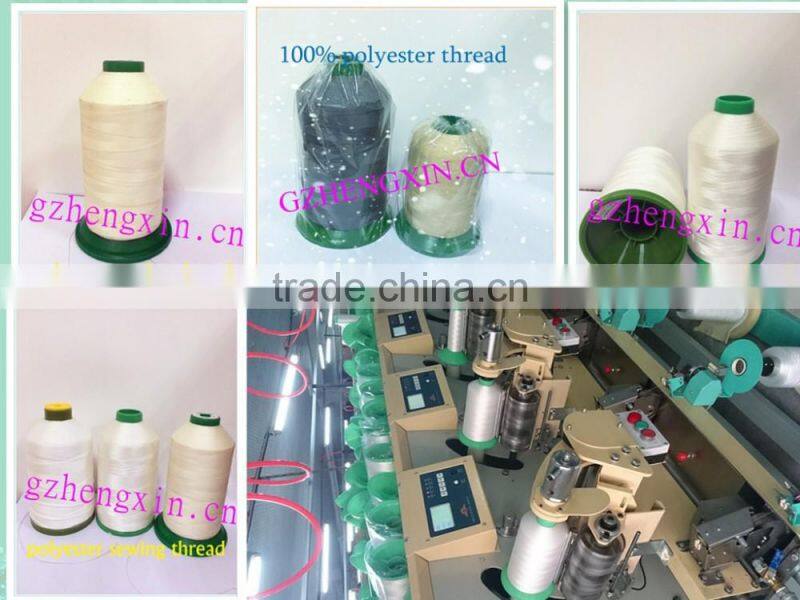 raw white 210d /3, 100% polyester quilting sewing thread for making mattress