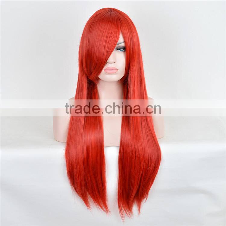 High quality Red long straight wig cosplay wig,long silver cosplay wigs