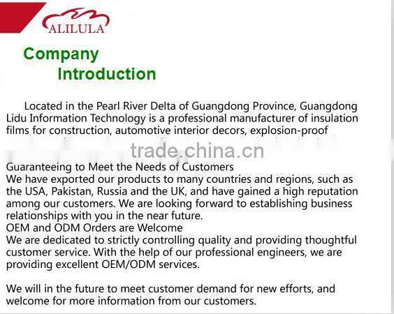 Sun protection 1.52*30m safety building film