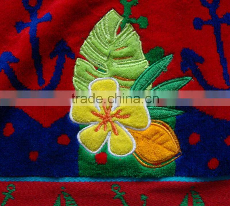 100%cotton high quality famous brand jacquard beach towel