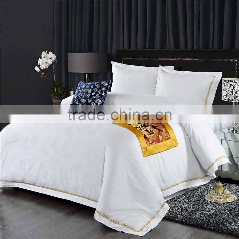 5 star hotel bed linen set/embroider hotel bedding set/luxury bed sheet set
