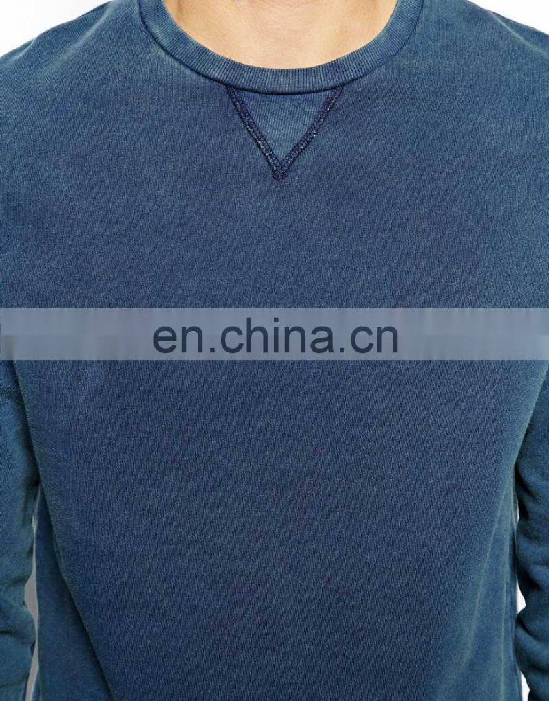 Custom Design High Quality mens Cotton Acid Wash Sweatshirt