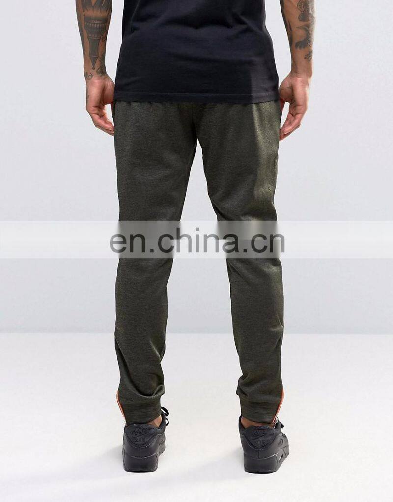 Wholesale Men Sweatpants With Zips Side Pockets Custom Skinny Fit Joggers