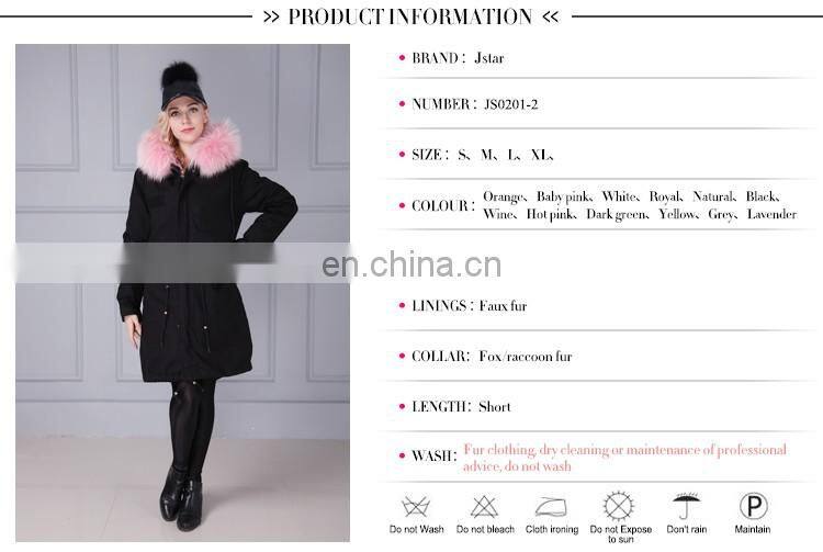 Fashion design mr and mrs fox fur jacket with fur inside