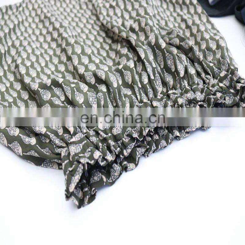 women fashion popular knee length animal print A line round skirt