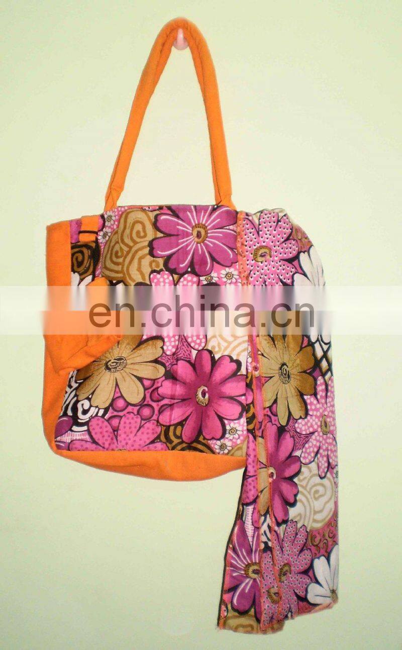 Cotton Floral printed Canvas bag,Cotton Canvas Handbag beach bags
