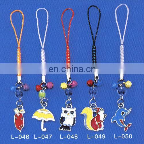 custom metal mobile phone strap, christmas gifts mobile phone charms