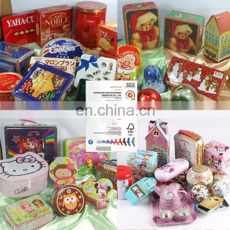 house shape christmas gift tin box/tin can/metal box
