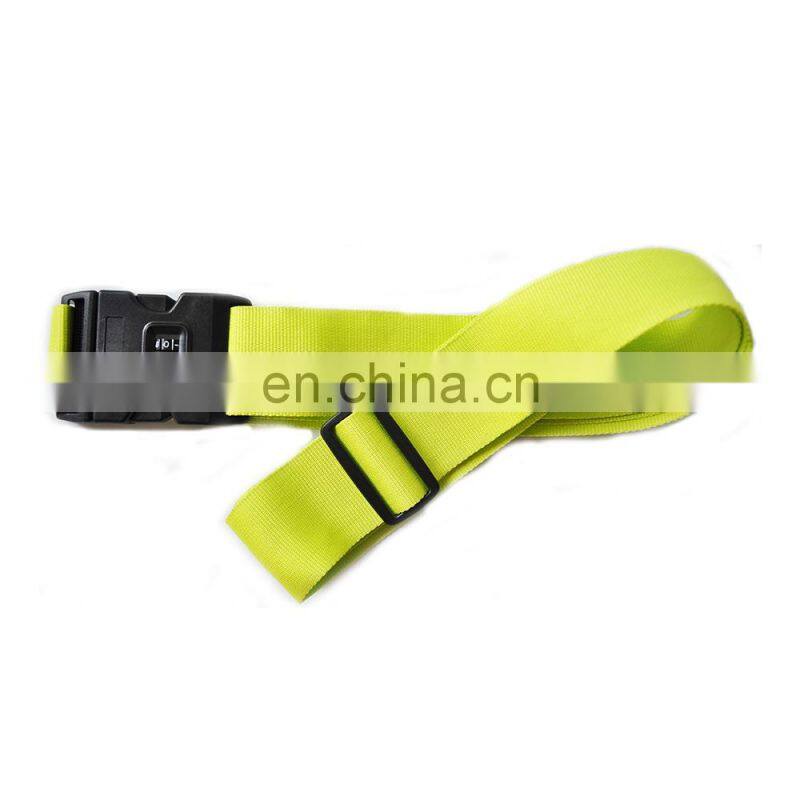 High quality suitcase polyester luggage belt strap with safety buckle