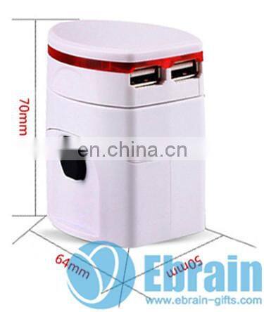 World Travel Buddy 2-Pole Promotional Adapter and USB Charger