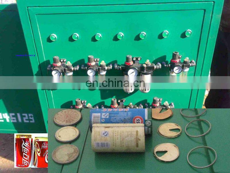 Waste can iron aluminum separating machine/cap separator /automatic can slitter