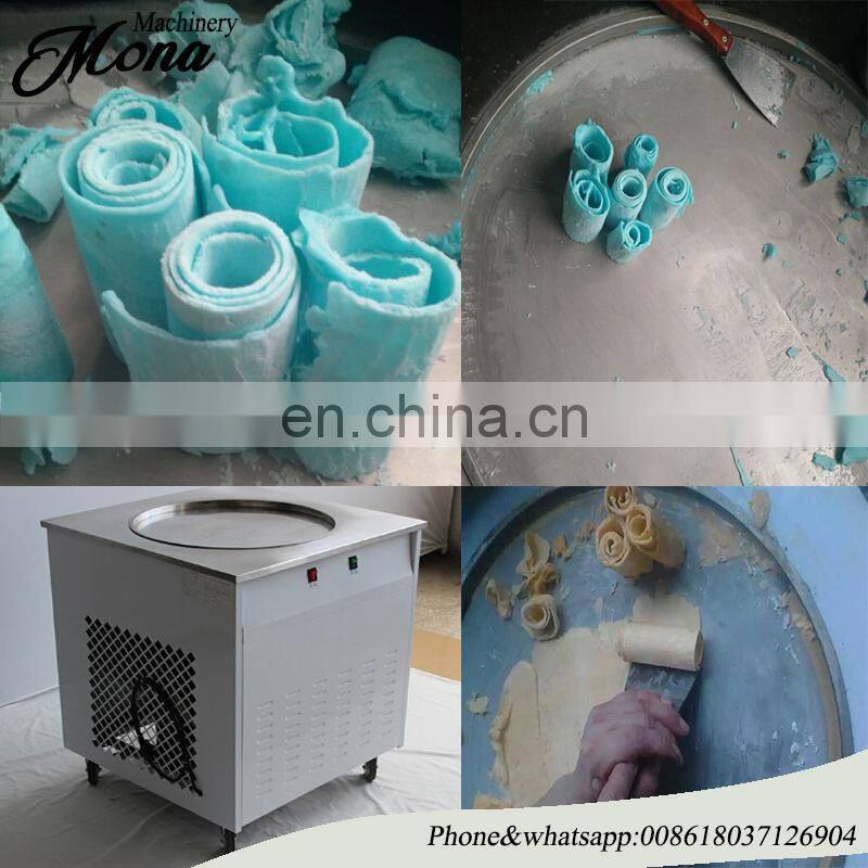 mona factory pan fried ice cream rolls machine|ice cream cold plate for ice cream roll making |ice cream roll maker