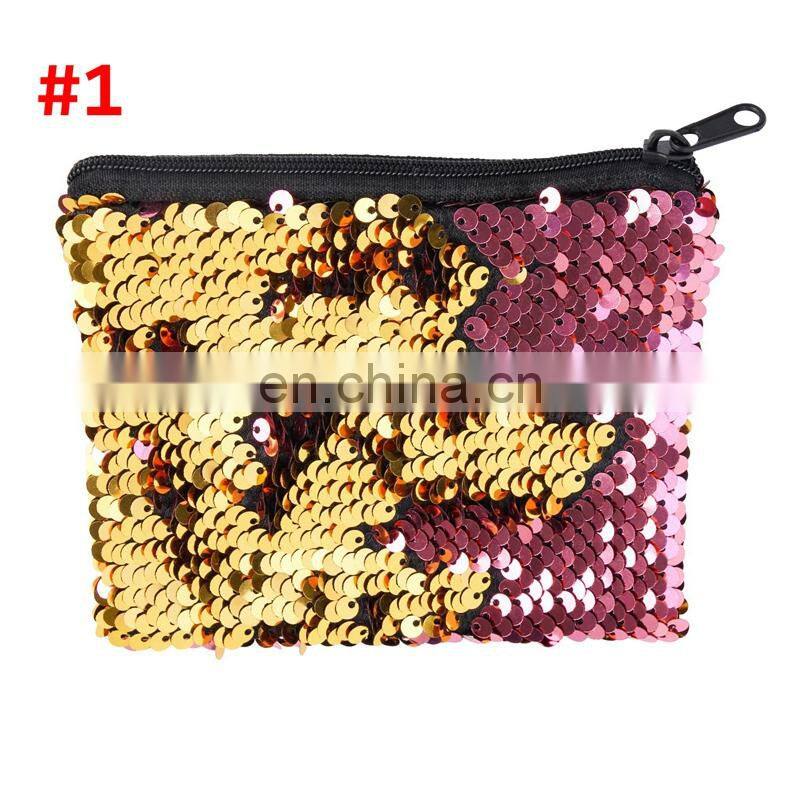 Sequin Coin purse Mermaid patchwork shiny female women girl wallet 9Styles