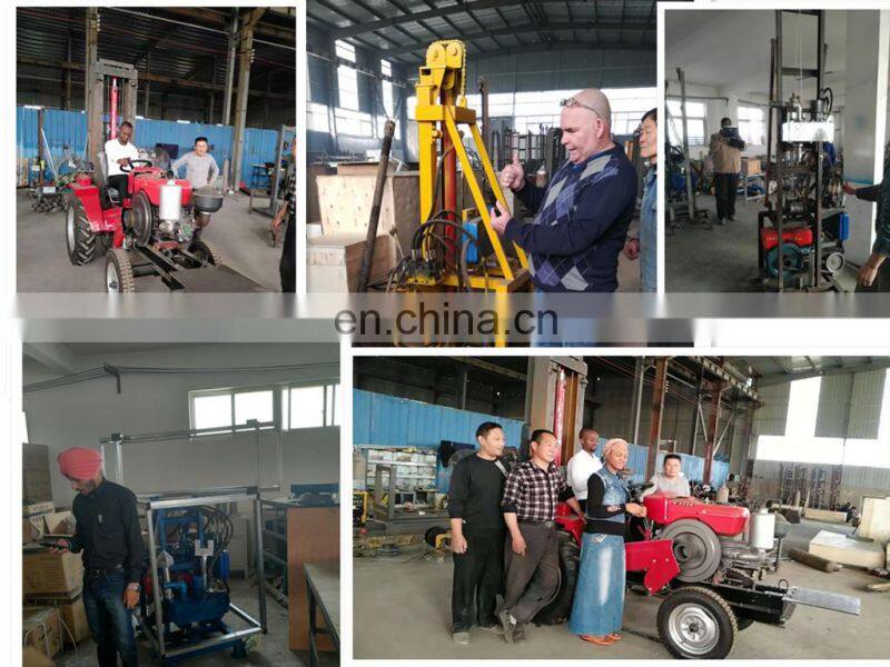 150m deep good price small portable tractor mounted water well drilling rig