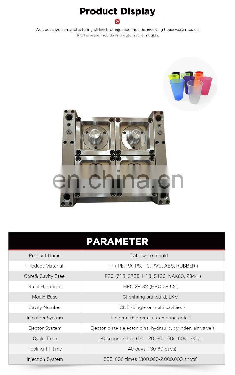 Cheap custom made plastic cup injection machine moldings die in china