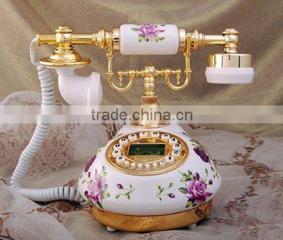 porcelain antique telephone with cid display