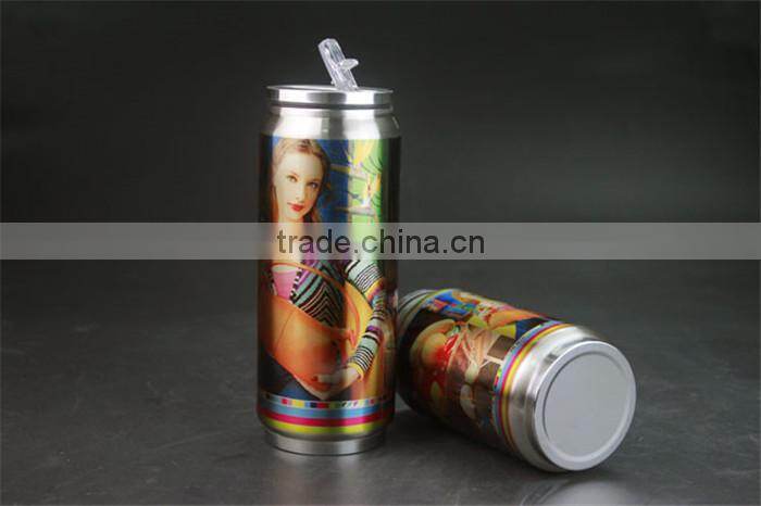 High Quality Funny DIY White 350ml Stainless Cola Bottle