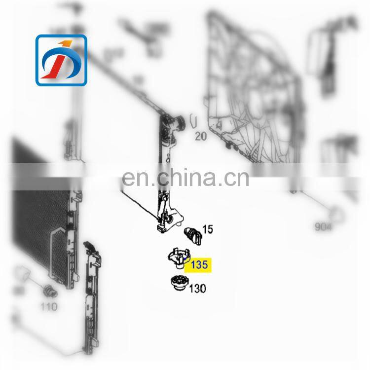 RTS Fast Deliver ABS Black C Class W204 Radiator Upper Rubber Fastener