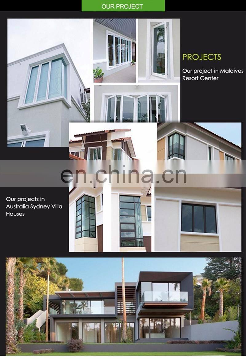 Europe standard sizes double panels with internal blinds casement window, soundproof double glass windows