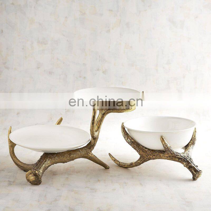 black & gold metal bowl