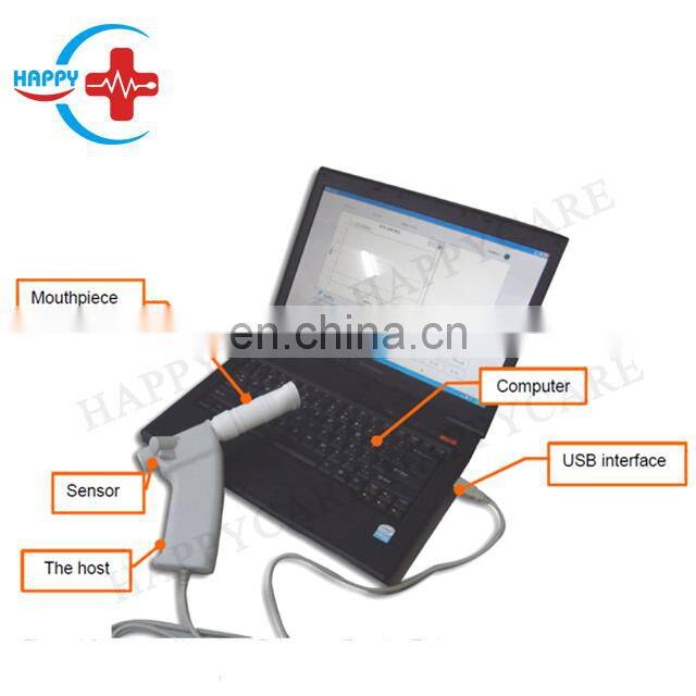HC-C021C Handheld portable Ultrasonic Pulmonary Function Spirometer/ incentive Spirometer