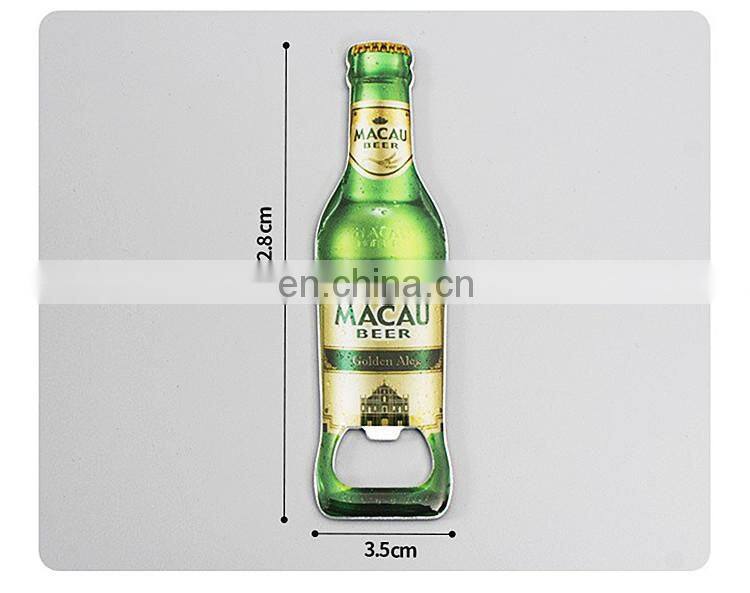 Custom Epoxy Logo Beer Shaped Decorative Bottle Opener