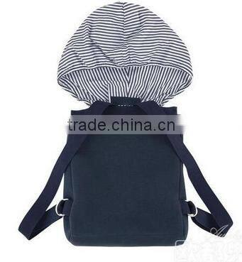 2016 newest fashion canvas boy backpack with hood school backpack