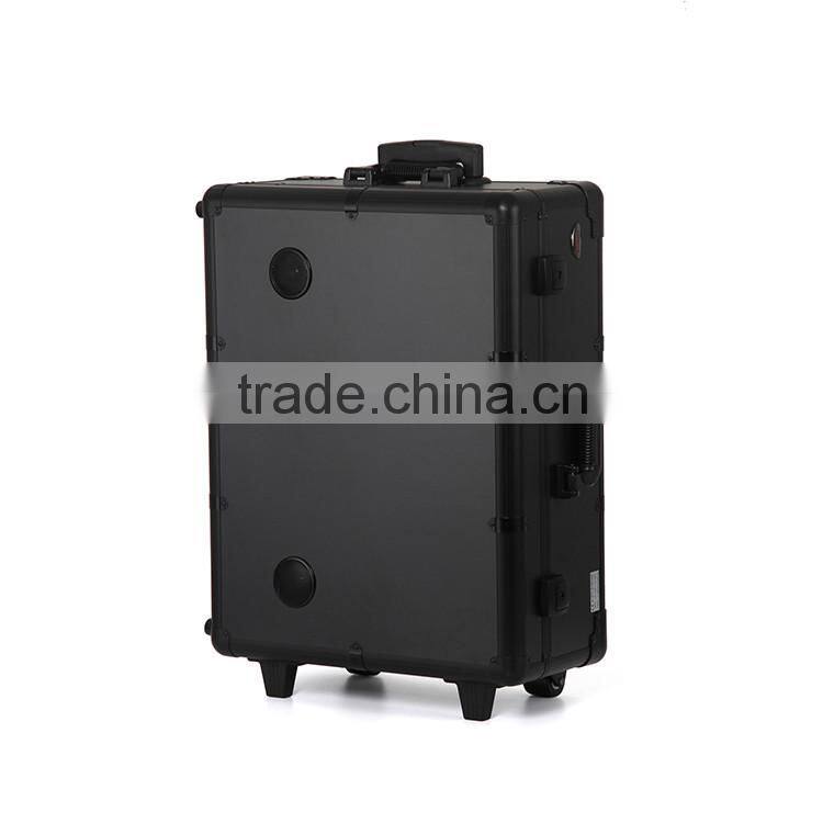 Promotional Aluminum Trolley cosmetic makeup case with touch screen