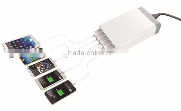 High quality 5 usb ports intelligent quick charger, usb smart charger, smart quick charger
