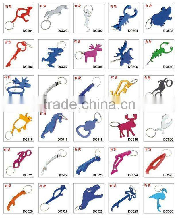 Plastic cute t shirt keychain bottle opener