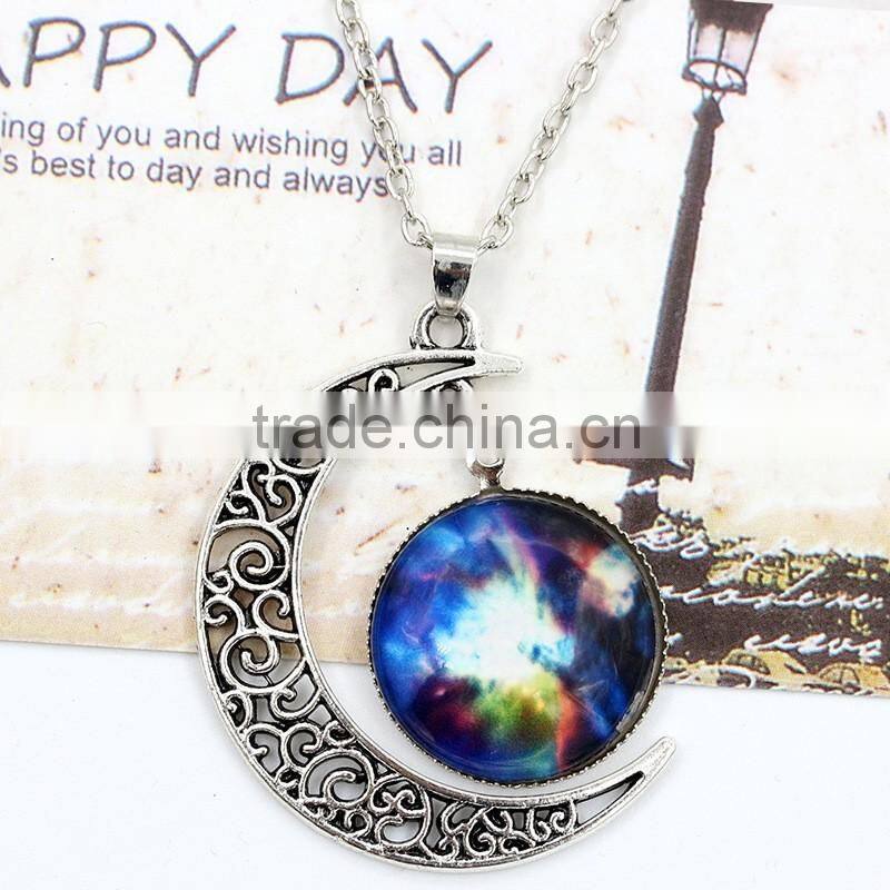 Factory wholesale sky Moon time necklace star cross jewelry