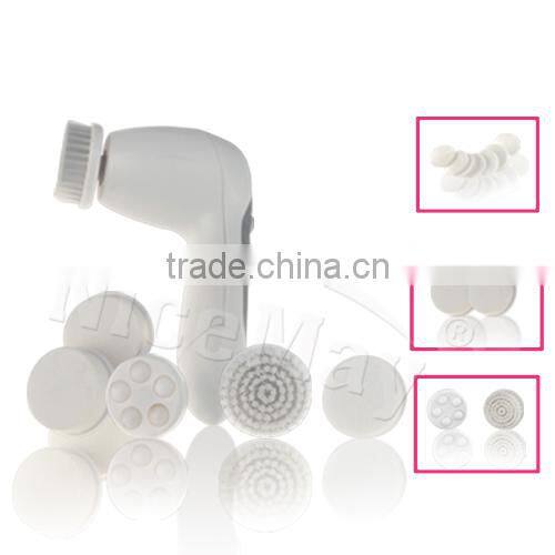 handheld rotary facial brush with 6 heads