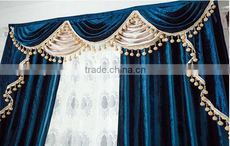 The China factory supply design direct best sale luxury ready made curtain for home
