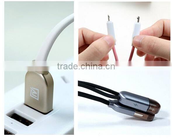 Remax 2 in 1 USB cable charge cable for both micro and iphone