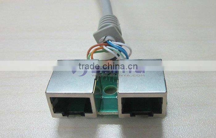 CAT5/6 Ethernet RJ45 LAN Port 1 to 2 Socket rj45 Splitter Connector